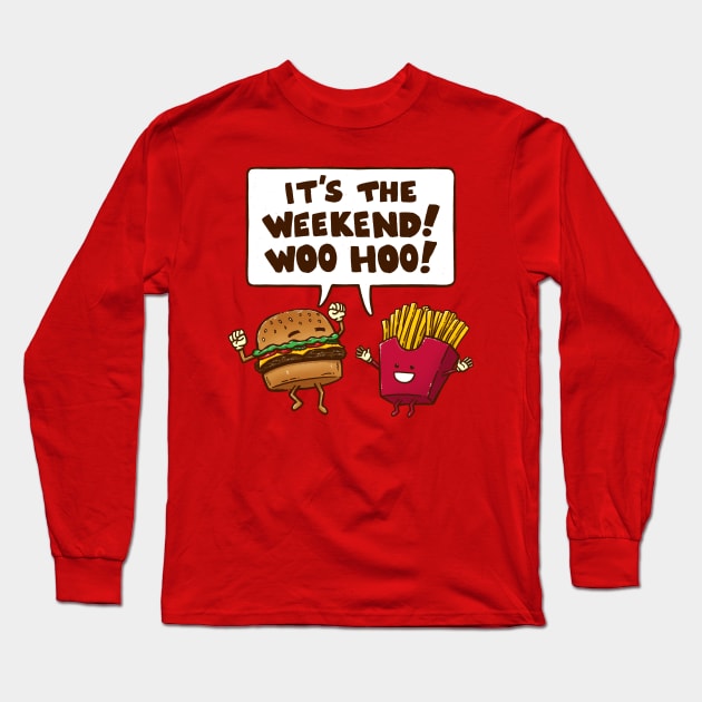 The Weekend Burger Long Sleeve T-Shirt by nickv47